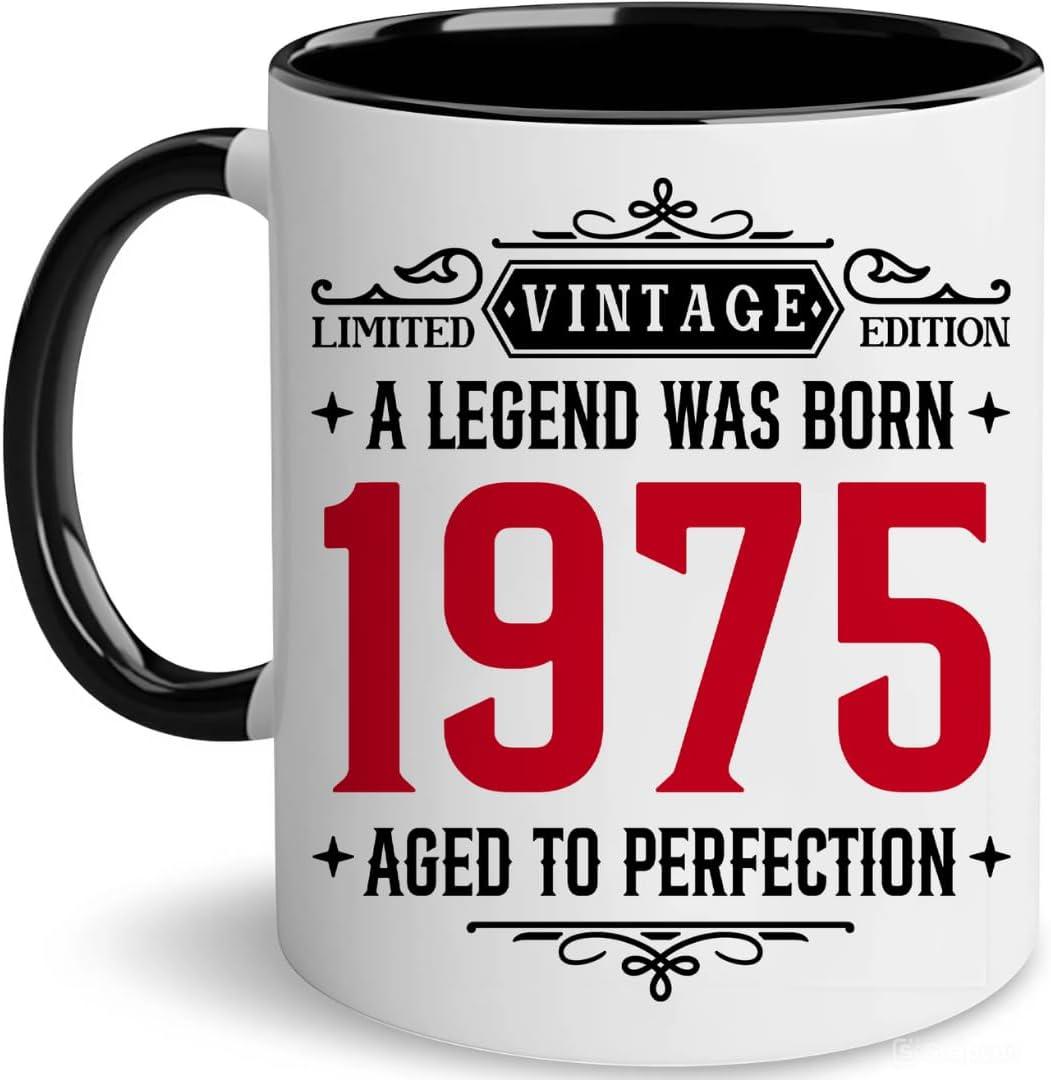 Vintage 1976 Mug - Ideas for 50th Birthday Gifts For Men Women, 50 Year Old Gifts For Men Women, Fifty Birthday Gifts for Him 1976, Turning 50 Gift For Men, Dad, Husband, 50th Birthday Cups