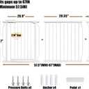 Extra Wide Baby & Dog Gate 62-67 Inch, Pressure Mounted No Drilling, Adjustable Indoor Safety Gate for Stairs & Wide Doorways - Metal Design for Kids and Pets, White