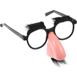 Toyvian Funny Glasses with Big Nose Eyebrows and Mustache Halloween Costume Party Eyewear for Adults and Kids