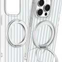 Loheckle for iPhone 13 Pro Max Case with Stand- Compatible with MagSafe Women Girls Cute Girly Aesthetic Unique Design Soft TPU Magnetic Ring Phone Cover for Apple 13 Promax, Stripes