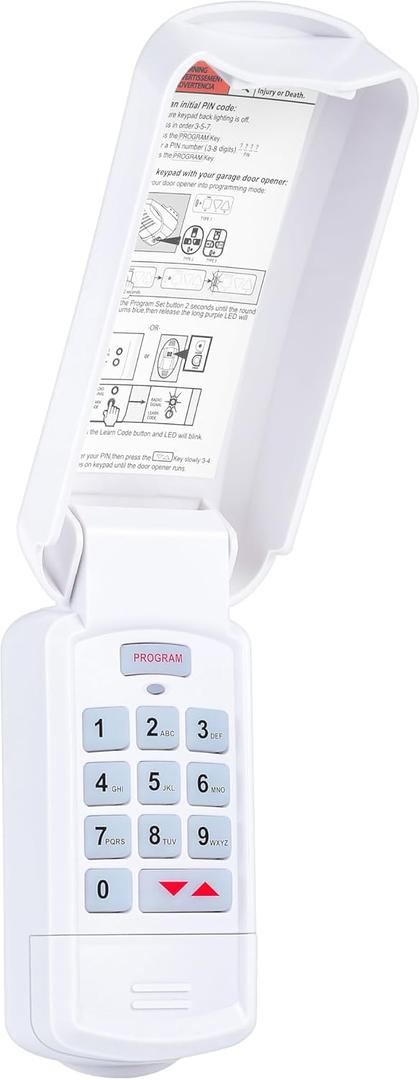 1 for GK-BX IntelliCode Genie Garage Door Opener Keypad Replacement, 315/390MHZ Auto-Seek, 1995 to Present Models, 3-Year Warranty