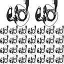 30 Pcs Walkie Talkie Earpiece with Mic 2 Pin Two Way Radio Ear Piece Microphone Earbud Bulk Single Wire Earhook Headset Compatible with Baofeng UV-5R BF-888S Arcshell Retevis H-777 RT21 RT22