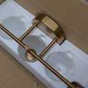 Bathroom Light Fixtures, 3-Light Brushed Gold Vanity Light, Gold Bathroom Lights Over Mirror with Clear Glass Shade, Wall Sconces for Mirror Bedroom Living Room Hallway