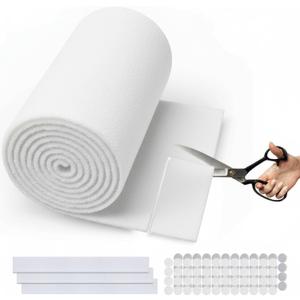 Air Vent Filter White, 12"X120" Cut to Size Air Filter Roll (80 + Filters), Electrostatic Vent Filter Material for Home Floor, Ceiling, Grilles, HVAC Vent, Compression Packing (Thickness: 0.2 In)