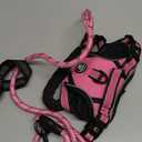 IVY&LANE No Pull Dog Harness for Small Dogs, Dog Vest Harness with Leash, Safety Belt and Storage Strap, Fully Adjustable Harness, 360 Reflective Strip, Soft Handle (Fuchsia Pink,S)
