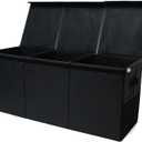 Extra Large Toy Storage Organizer with Lid - Sturdy, Collapsible Toy Chest Storage Box Design - Toys Bin with Dividers for Kids, Nursery, Bedroom, Playroom 37"x16"x14" (Black)