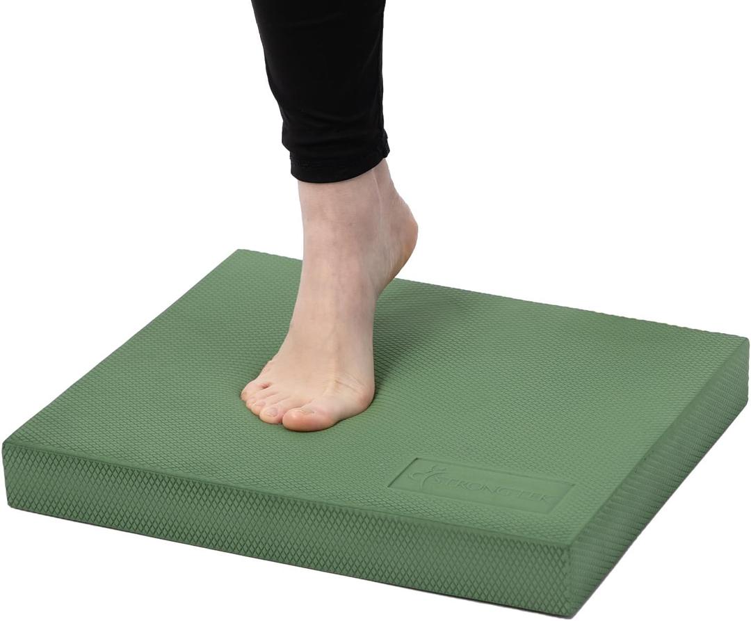 StrongTek Professional Foam Exercise Balance Pad - 15.8" x 13" x 2", High-Density TPE Foam Knee Pad, Non-Slip & Water-Resistant, for Balance Training, Physical Therapy, Yoga, and More (Green)