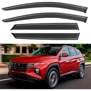 Window Visors Rain Guards for 2022 2023 2024 2025 Hyundai Tucson, Out-Channel Window Vent Wind Deflectors Visors Shades for 22 23 24 25 Tucson SE SEL N-Line Limited