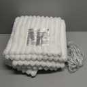 Bedsure Heated Blanket Electric Throw - Thick Striped Flannel Electric Blanket, Heating with 4 Time Settings, 6 Heat Settings, and 3-Hour Timer Auto Shut Off, Gift for Grandma (50x60 inches, White)