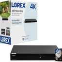 Lorex 4K 16 Camera Capable (Wired/Fusion WiFi) 4TB NVR System - Wired + Wireless Connectivity Capability, Remote Viewing, Local Storage & No Fees  Added Protection to Lorex Security Cameras