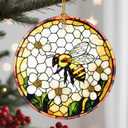 2 x Christmas Ornaments, Bee Ornament, Christmas Tree Decorations, Holiday Decorations, Holiday Ornaments, Bee Gifts, Holiday Party Gifts, and Xmas Gift Ideas