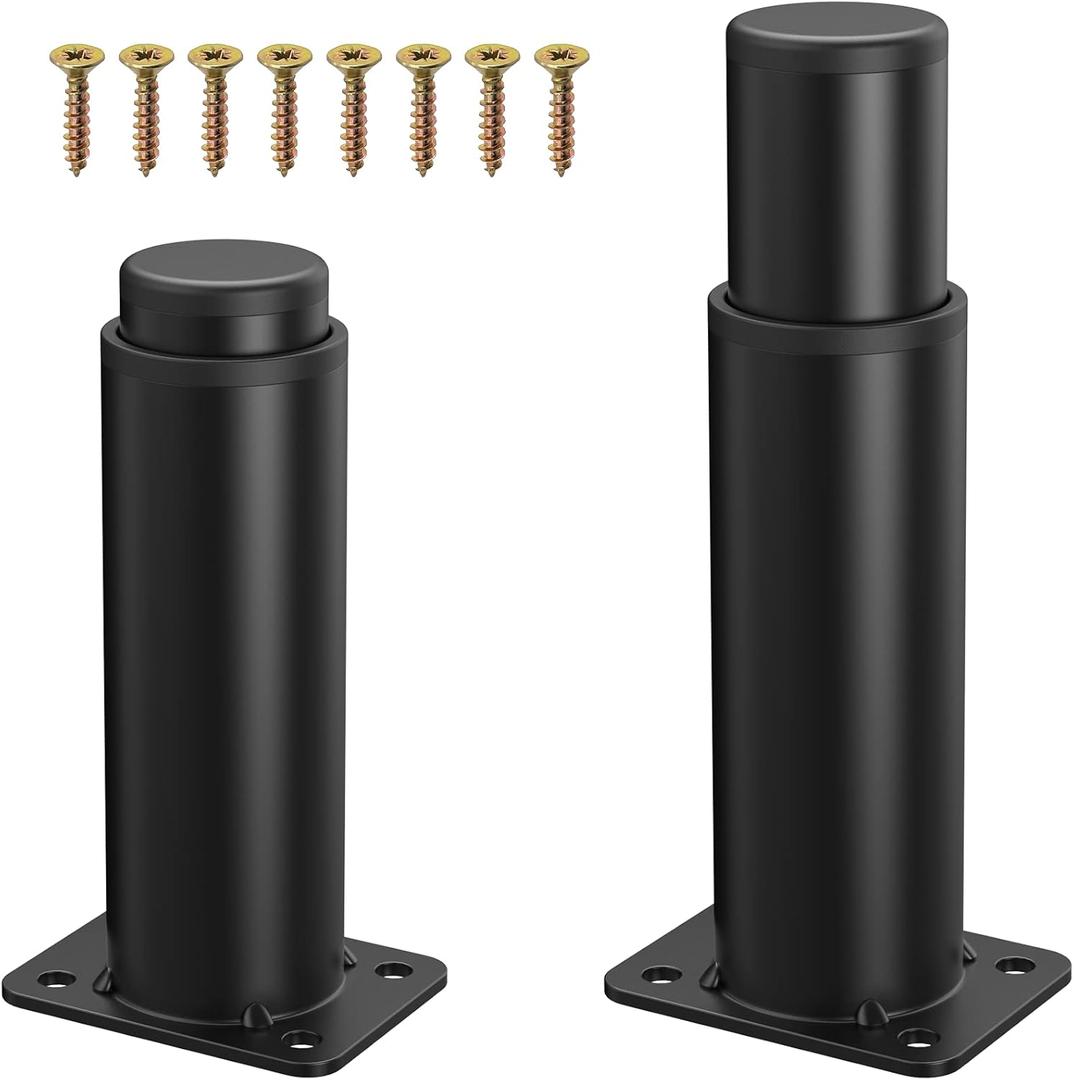 5"-9" Metal Adjustable Legs, Adjustable Height Replacement Legs for Table/Bed/Furniture/Cabinet/Couch, Heavy Duty Bed Center Frame Support, Set of 2