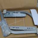 Ladder Stabilizer,Heavy Duty Aluminum Extended Ladder Accessory for Roof Gutter Guard Cleaning Tools,Ladder Stand-Off Wing Span/Wall Ladder Hooks with Non-Slip Rubber Bottom pad.(Patent) (Silver Gray-Aluminum)