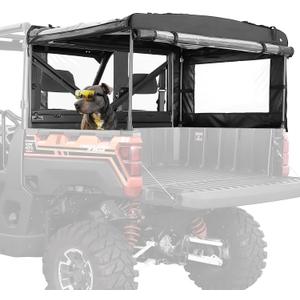KEMIMOTO UTV Soft Cargo Camper Bed Cover Rack Compatible with Polaris Ranger 570 Full-size/XP 900/1000 / XP 1000 / Crew XP 1000 2013-2024 Rear Camper Top Canvas Cover Accessories