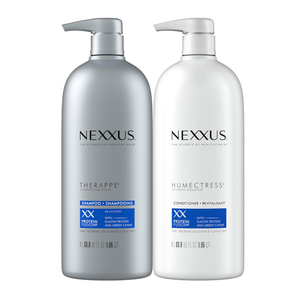 Nexxus Shampoo and Conditioner Therappe Humectress 2 Count for Dry Hair SiliconeFree, Moisturizing Caviar Complex and Elastin Protein for thicker and stronger hair 33.8 oz