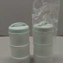 3 Layer Stackable storage containers for lunch or snacks (Pack or 2, Pastel Green)