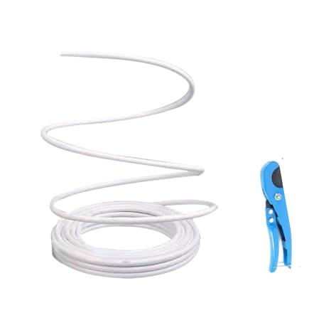 32ft Long 20mm Diameter White Flexible Pipe PVC Tubing Bendable Pipe Stem for Artificial Flowers Stem, Balloon Arches, Floral Wedding Decor, Cosplay Props (White (32ft+1PCS Tubing Scissor))