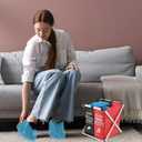 Foldable Shoe Cover Box Dispenser with 100PCS Shoe Covers, Shoe Covers Box with Double Compartment Fabric Storage Bin Holder for Indoors Open House Supplies, House Indoor Guest Supplies