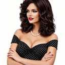 16 Inches Dark Brown Wigs for Women Long Brown Wavy Synthetic Natural Wig for 70s 80s Cosplay,Halloween,Daily Use