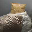 Finlonte Queen Size Comforter Set, Champagne Beige, 7 Piece Bed in a Bag for All Seasons, Luxury Vintage Floral Jacquard Damask Patchwork, Soft Bedding Sets with Bedskirt, Shams and Decor Pillows