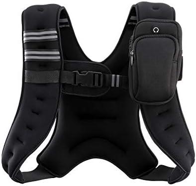 ZELUS Weighted Vest, 6lb/8lb/12lb/16lb/20lb/25lb/30lb Weight Vest with Reflective Stripe for Workout, Strength Training, Running, Fitness, Muscle Building, Weight Loss, Weightlifting