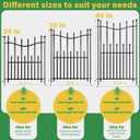 8 Panels No Dig Decorative Garden Fence, 40in(H)17.6ft(L) Heavy-Duty Rustproof Metal Panels, Outdoor Dog Barrier for Yard & Patio, Landscape, Border| Portable Temporary Fencing
