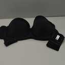 Women's Push up Strapless Bra with Clear Straps for Big Bust, Never Move On Party Band Size 42D