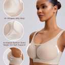 Women's Plus Size Jelly Wireless Push Up Bra - Full Coverage T-Shirt Bralette, Comfortable Everyday Wear,M-6XL (Beige, XL)