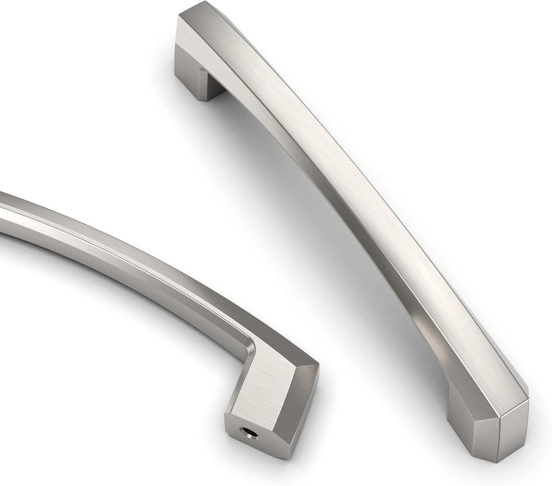 Asidrama 10 Pack 4 Inch(102mm) Brushed Satin Nickel Kitchen Cabinet Handles, Cabinet Pulls Kitchen Cabinet Hardware for Cupboard Drawer Pulls