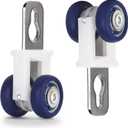 Curtain Track Rollers with Mute Wheel Rollers, Hooks, Pulley Runners/Sliders - 30PCS Set for Ceiling/Wall Mount Curtain Tracks
