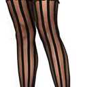 Leg Avenue womens Hosiery Lace Thigh Highs (One Size, Black Stripe)