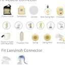 16mm Oval Flanges Breast Pump Parts Compatible with Medela Breast Pumps PersonalFit, Maxflow, Freestyle Flex Swing Maxi Connector