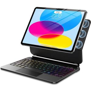 Keyboard Case for iPad (A16) 11th Generation 11 inch 2025&10th Gen 10.9 inch 2022 Backlit Magic-Style Keyboard with Multi-Touch Trackpad  Floating Cantilever Stand  Magnetic Case for iPad (Black)