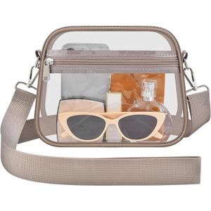 Busiuw Clear Bag for Stadium Events - Stadium Approved Small Mini Clear Purse, Men's Shoulder Bag for Sports Concerts