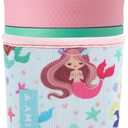Amintiri Cute Sleeve for Owala Kids 12oz and Zak Cup 15oz, Neoprene Cover Compatible with Owala Kids Tumbler, Zak Cup, Water Bottle Scratch Resistant Sleeve for Boys Girls to School (Mermaid World)
