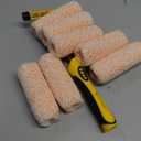 Voomey Paint Roller 4 Inch with Frame, Microfiber Jumbo Paint Roller Covers with 1/2 Nap, Graet for Wall Corners, Cabinets, Furniture Painting, 7 Pieces