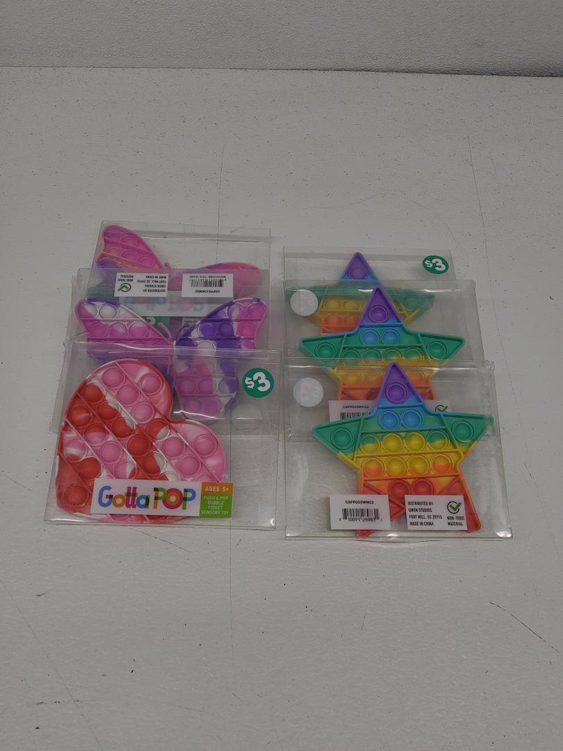 Gotta Pop 5+ Push &Pop Bubble Fidget Sensory Toy  6Packs Gotta Pop 5+ Push &Pop Bubble Fidget Sensory Toy  6Packs