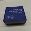 Black Shower Faucet Single Function Trim Kit with Rough-in Valve Set Bath Rainfall Shower System 8inch Square Stainless Steel Metal Shower Head