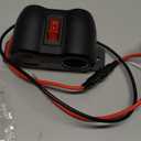 120W QC3.0 &PD3.0 Outlet Cigarette Lighter Socket Splitter with LED Voltmeter/Rocker, 12V Car Charger Power Adapter Replacement Plug Female for RV Marine Boat Motorcycle Truck ATV UTV Van (3*10A Fuse) (1P)