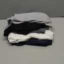 5 Pack Thermal Waffle Shirts for Men, Crew Neck Long Sleeve Casual Pullover Underwear Textured Knit Tops (Black, Dark Gray, Gray, White, Navy Blue)