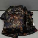 StangH 100% Blackout Floral Curtains for Living Room, Super Soft Rose Patterned Black Velvet Drapes Energy Efficient Back Tab Luxury Panels for Home Office Nursery, W52 x L90, 2 Panels