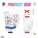 Tenceur 24 Set Graduation Popcorn Boxes Preschool Grad Gift Boxes Elementary Kindergarten Popcorn Paper Movie Night Bucket Treat Container with Plastic Bag and Ribbon for Candy Cookie Party Decoration