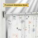 Chrsouly Adjustable Curved Shower Rod, 42-72 inches Extra Wide Shower Curtain Rod, Rust proof, Premium Stainless Steel, Curved Shower Curtain Rod for Bathroom, Need to Drill, Nickel