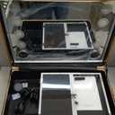 24'' Aluminum Trolley Rolling Makeup Train Case with LED Light Mirror Professional Cosmetic Travel Box with Bluetooth Speaker Make up Cosmetic Organizer Studio Nail Salon Beauty Vanity Pink