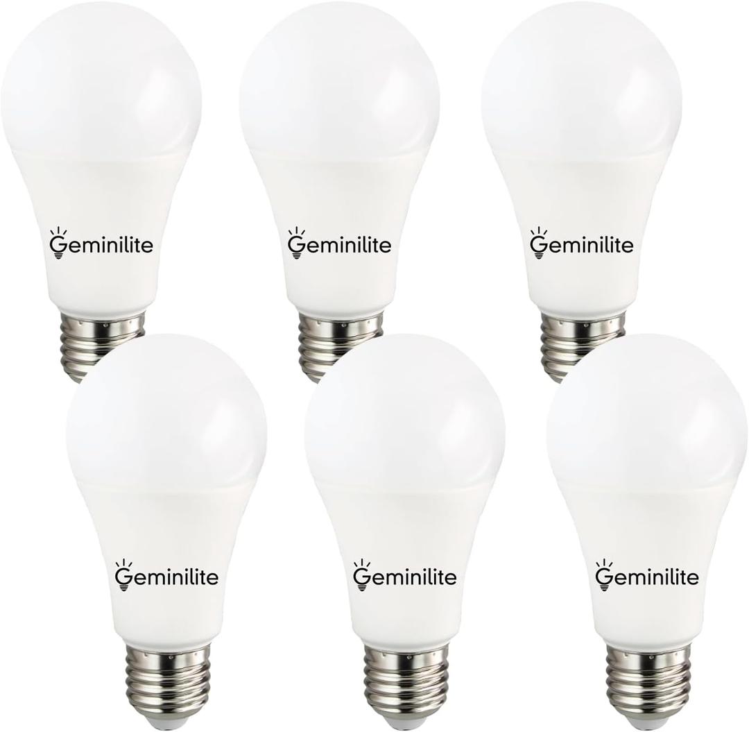 100W Equivalent Light Bulbs,A19 Super Bright 15W 6500K Daylight, 1500 Lumens, Non-Dimmable LED Bulb, E26 Standard Base for Indoor and Outdoor, ETL Listed, 6-Pack