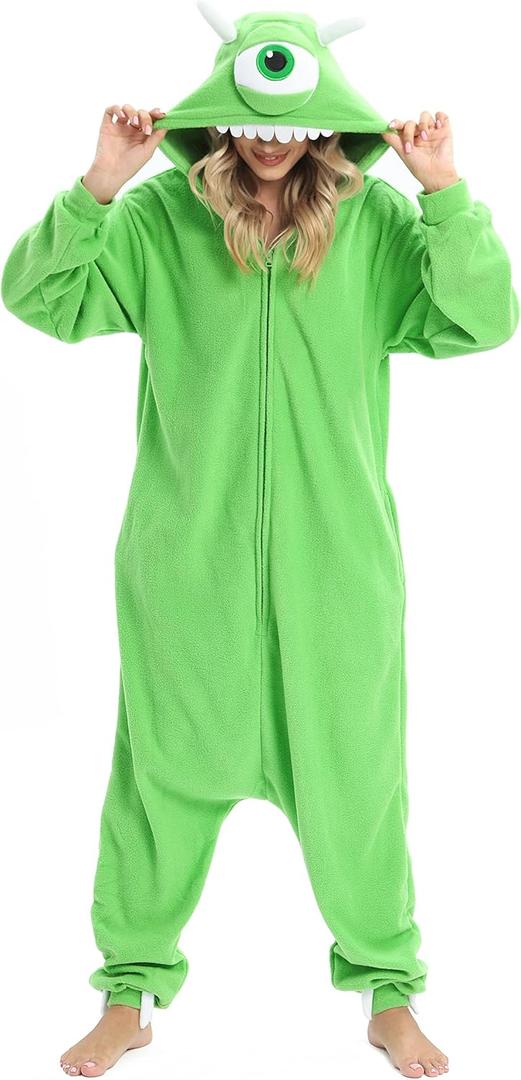 Halloween Animal Onesie Pajamas for Adults Costume Cosplay Homewear One Piece (Large, Zipper-lty6-g)