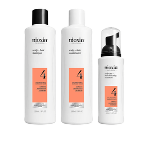 Nioxin Scalp + Hair Thickening System Kits | For Natural, Colored, & Damaged Hair with Light to Progressed Thinning | Strengthen & Boost Hair Density with Niacinamide & Biotin | 1 Month Supply