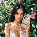 ChiCsFleur for Samsung Galaxy S23 FE Case, TPU Phone case with Camera Protection for Women Girls Teens - Colorful Floral Flowers Spring Garden Artsy Vibrant Pastel Clear Gift Aesthetic Unique