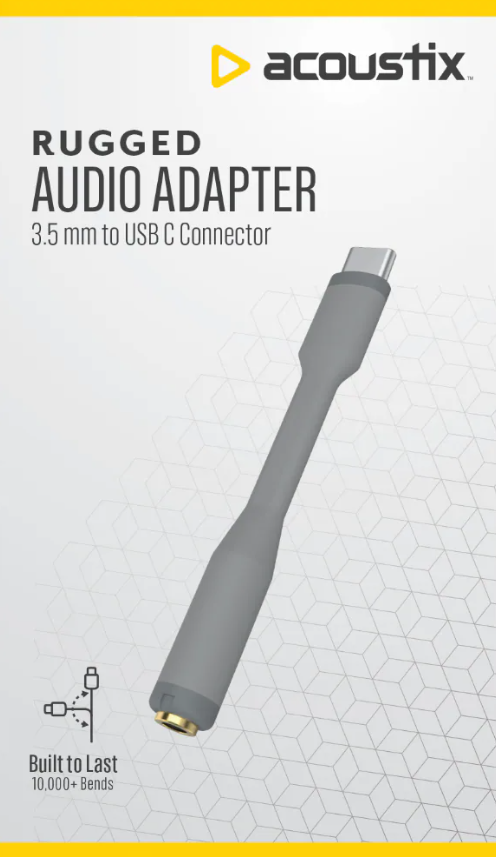 Acoustic USB Audio Adapter 3.5 mm to USB C Connector 1 ct