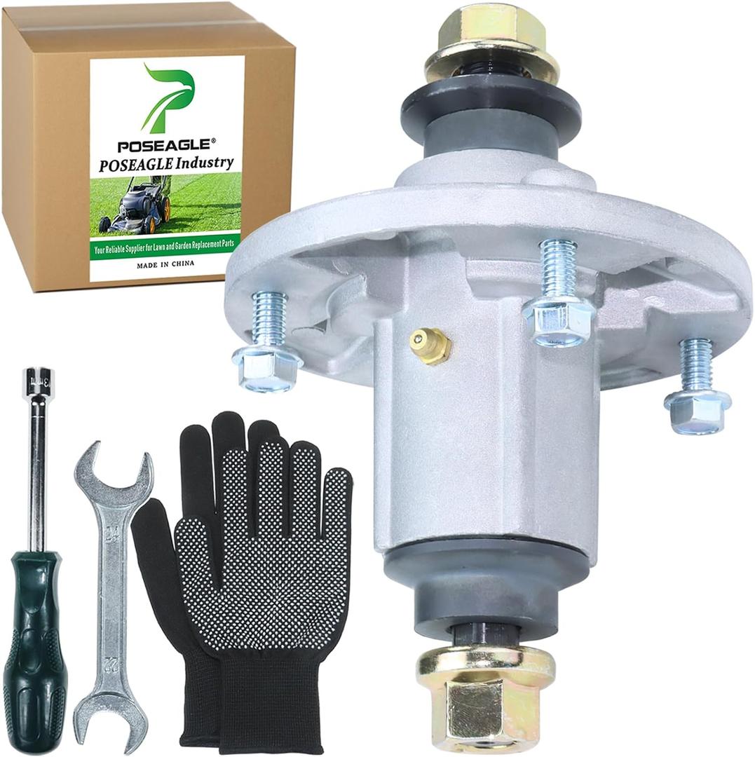 Pre-Greased GY21098 Spindle Assembly Replaces John Deere GY21098, AUC15811, GY20454, GY20962 for John Deere D100-D140 Decks (1 Piece, Socket, Aluminum, 3/8"-16, Carbon Steel)